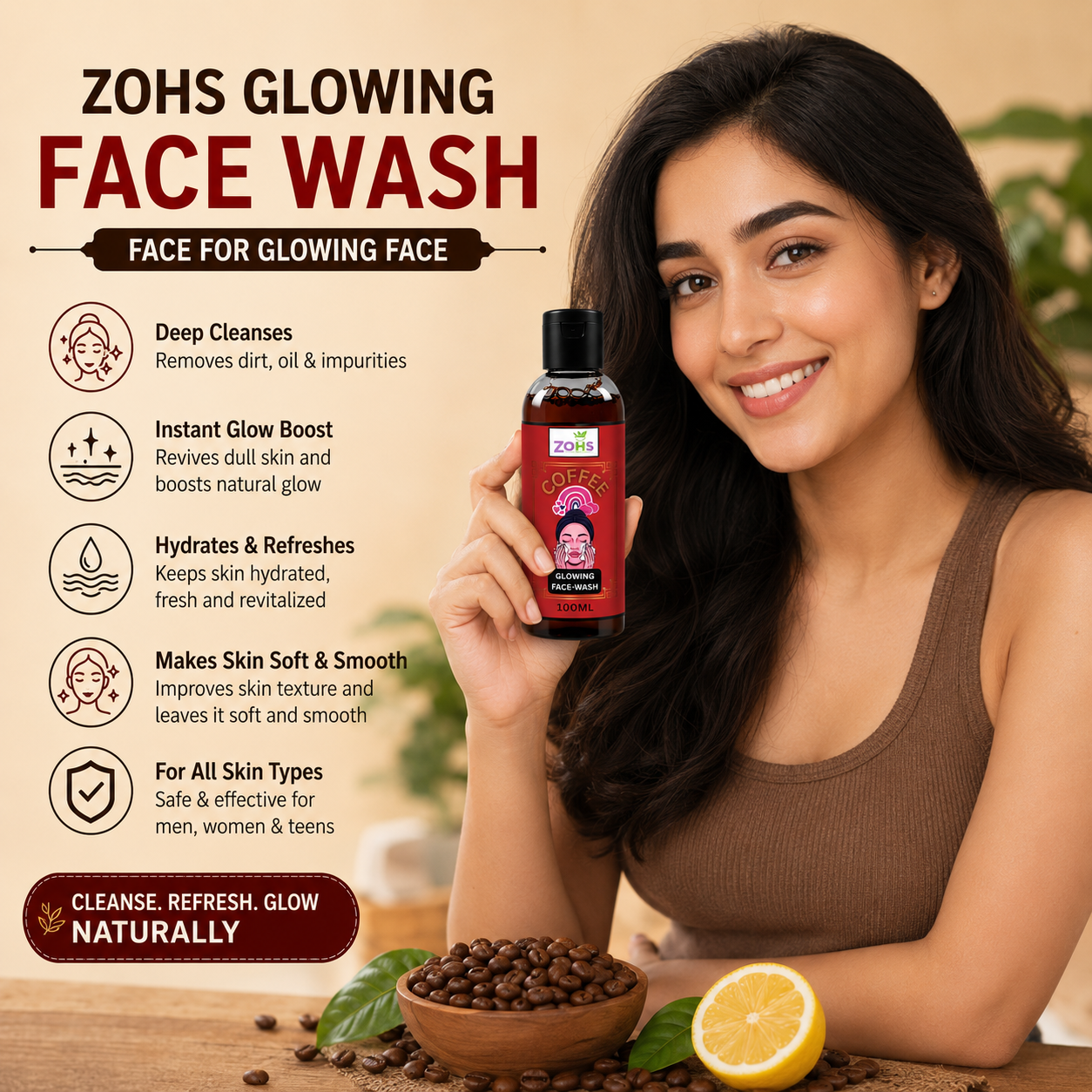 GLOWING FACE-WASH