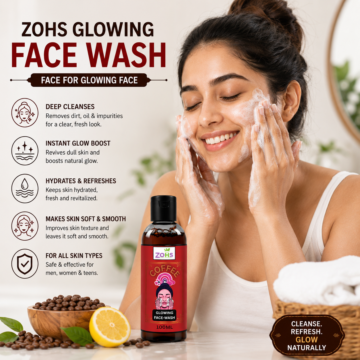 GLOWING FACE-WASH
