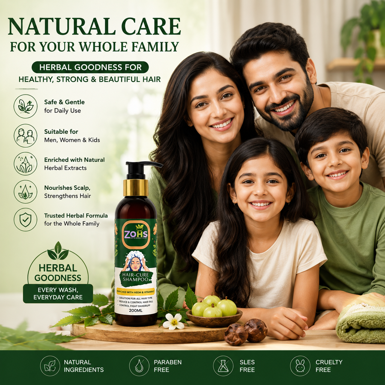 ZOHS HAIR CURE HERBAL SHAMPOO