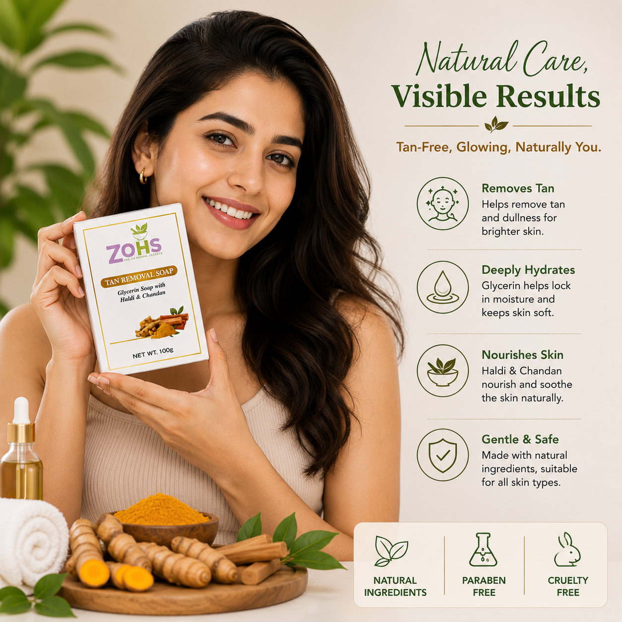 HALDI & CHANDAN SOAP ( TAN REMOVAL SOAP )