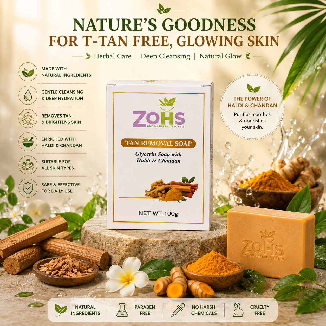 HALDI & CHANDAN SOAP ( TAN REMOVAL SOAP )