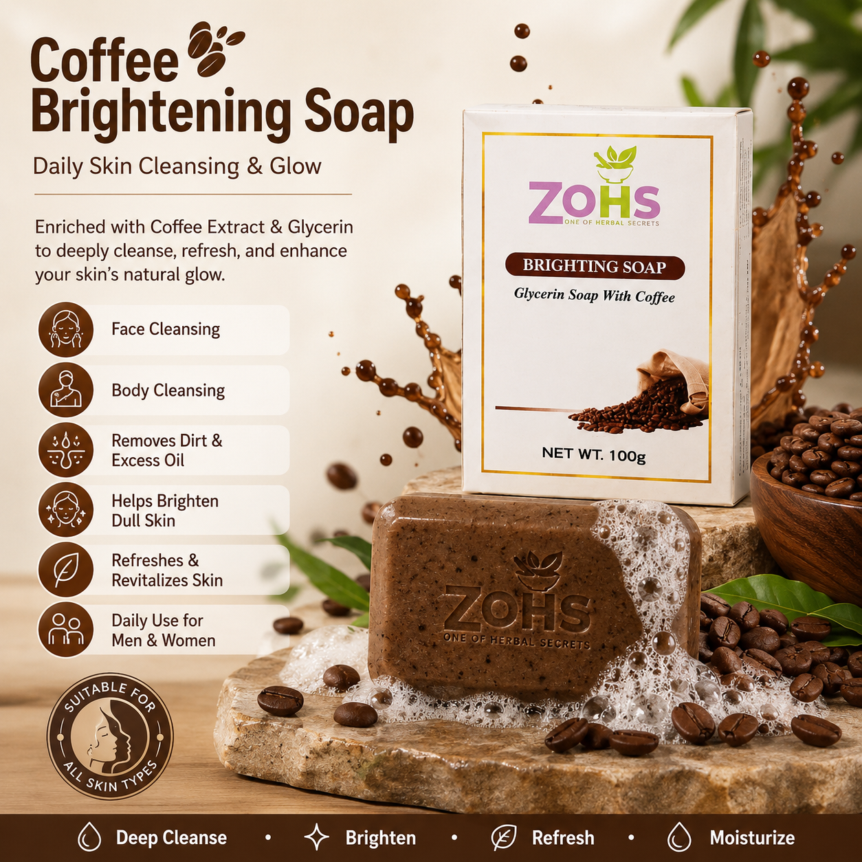 COFFEE SOAP ( BRIGHTING SOAP )