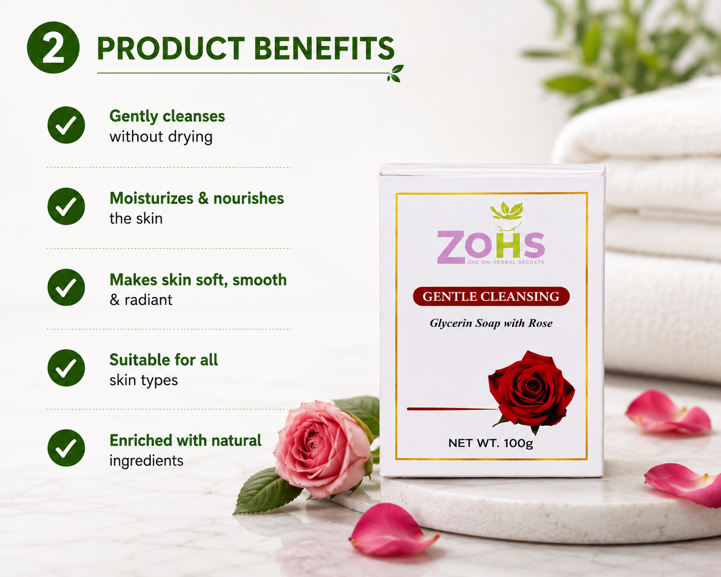 ROSE SOAP ( GENTLE CLEANING SOAP )