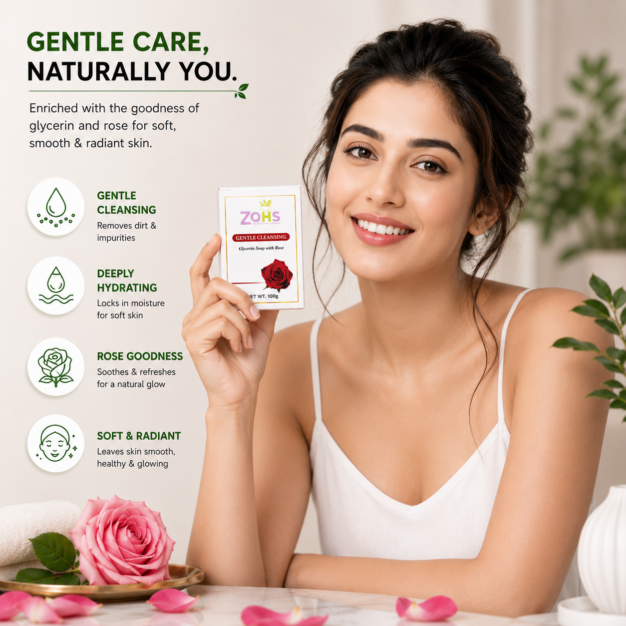 ROSE SOAP ( GENTLE CLEANING SOAP )